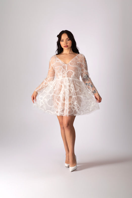 Alkaline White Tulle Dress (Pre-sale)
