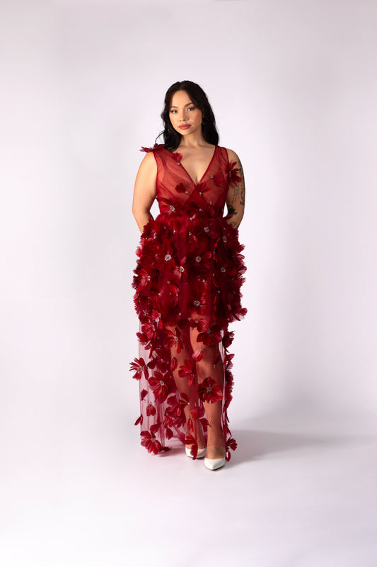 Feather Floral Maxi Dress (Pre-Sale)