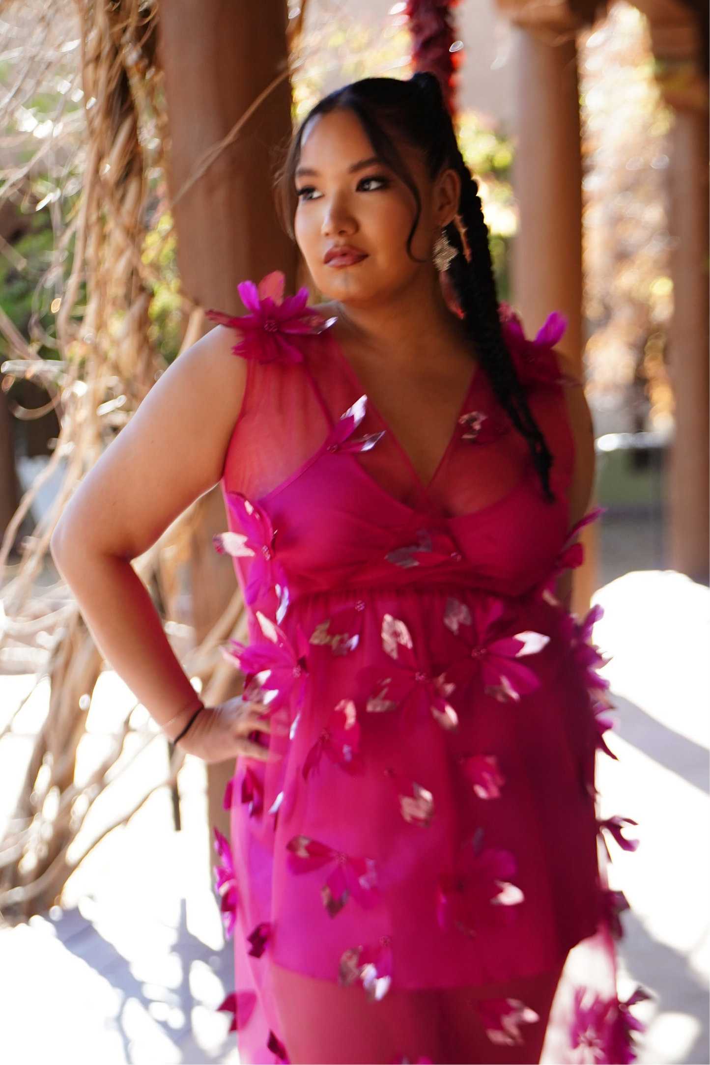 Feather Floral Mini Dress (Pre-sale)