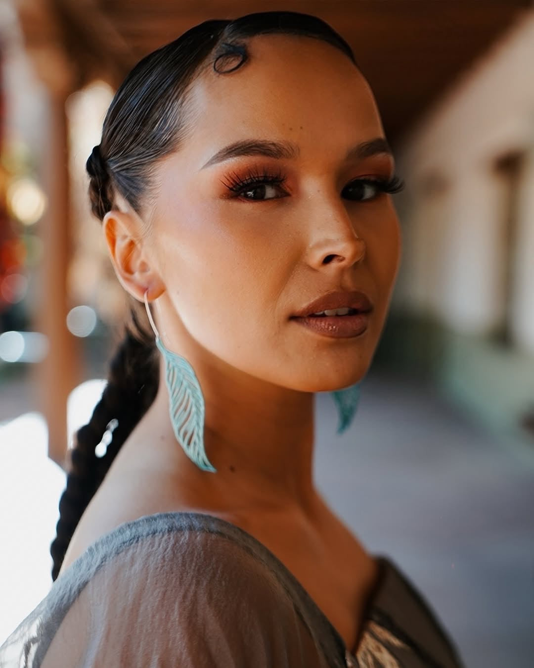 Large Feather Earrings
