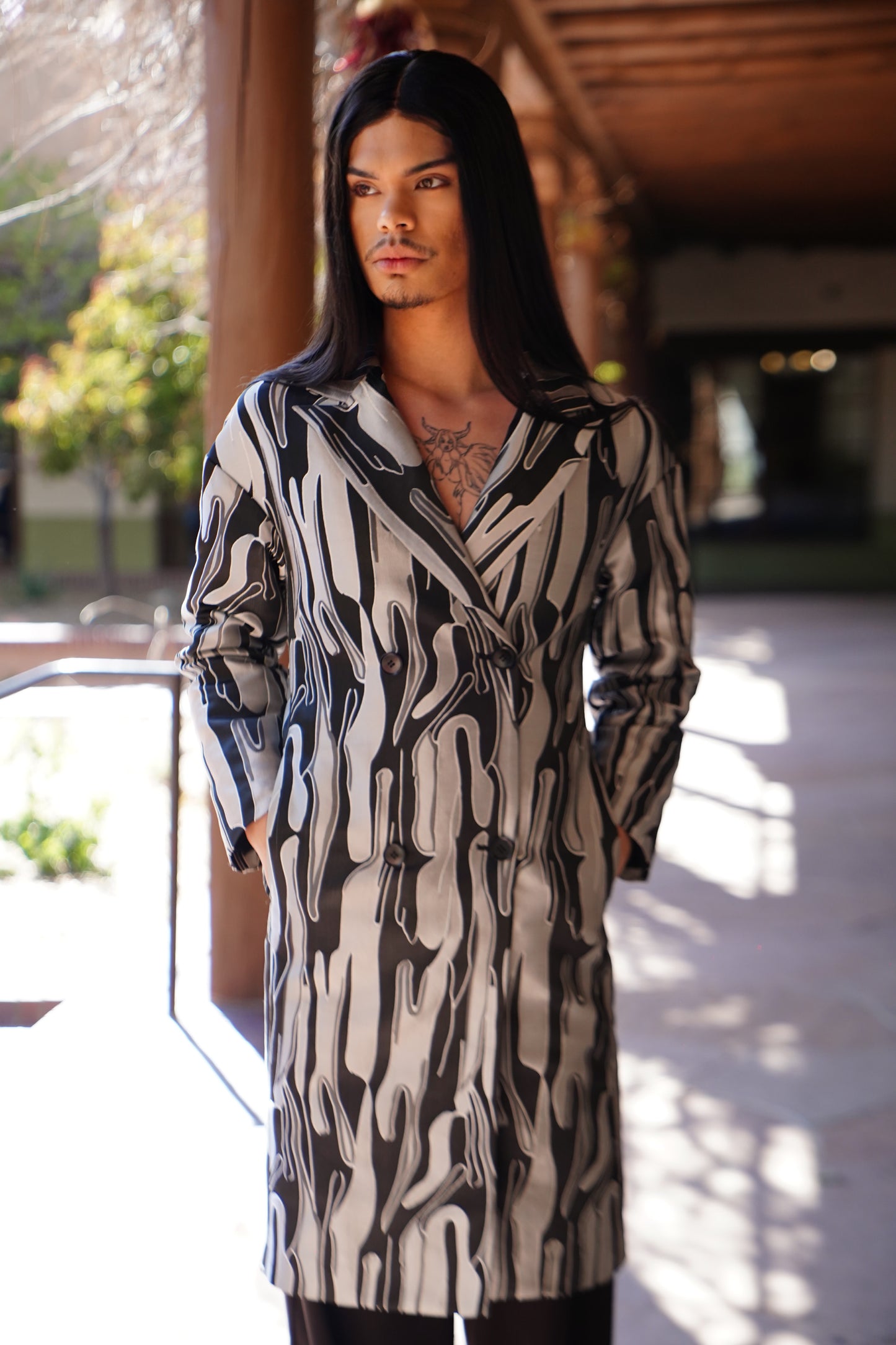 Brocade Trench Coat (Pre-Sale)