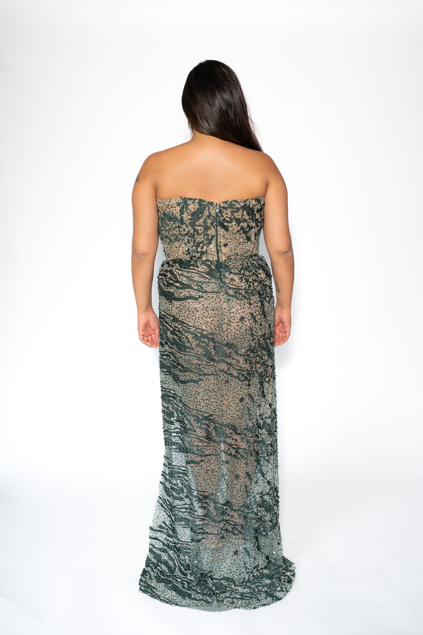 Emerald Strapless Gown