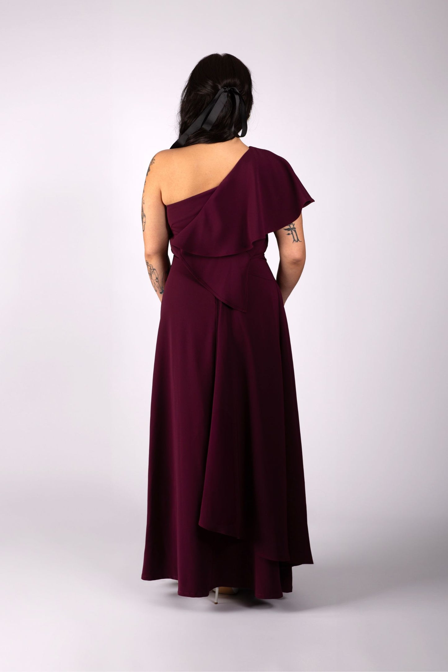 Asymmetric Drape Gown (Pre-Sale)