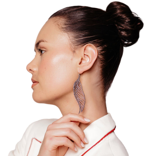 Large Feather Earrings