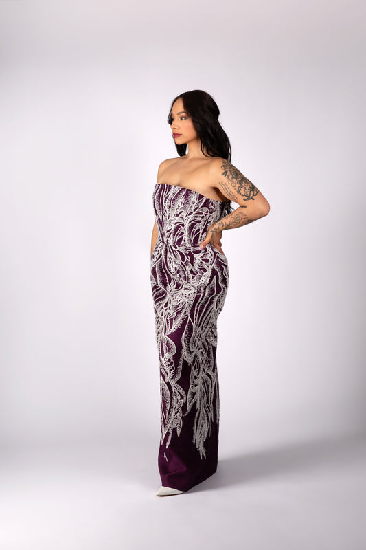 Alkaline Strapless Beaded Gown (Pre-Sale)
