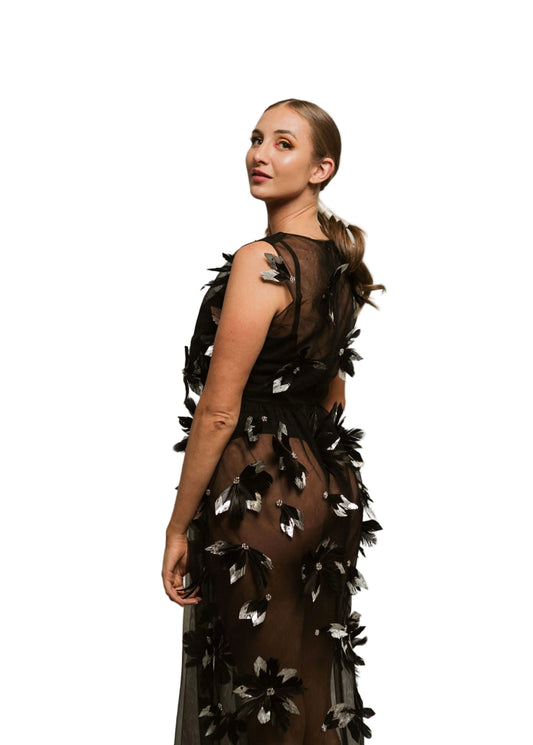 Feather Floral Maxi Dress (Pre-Sale)