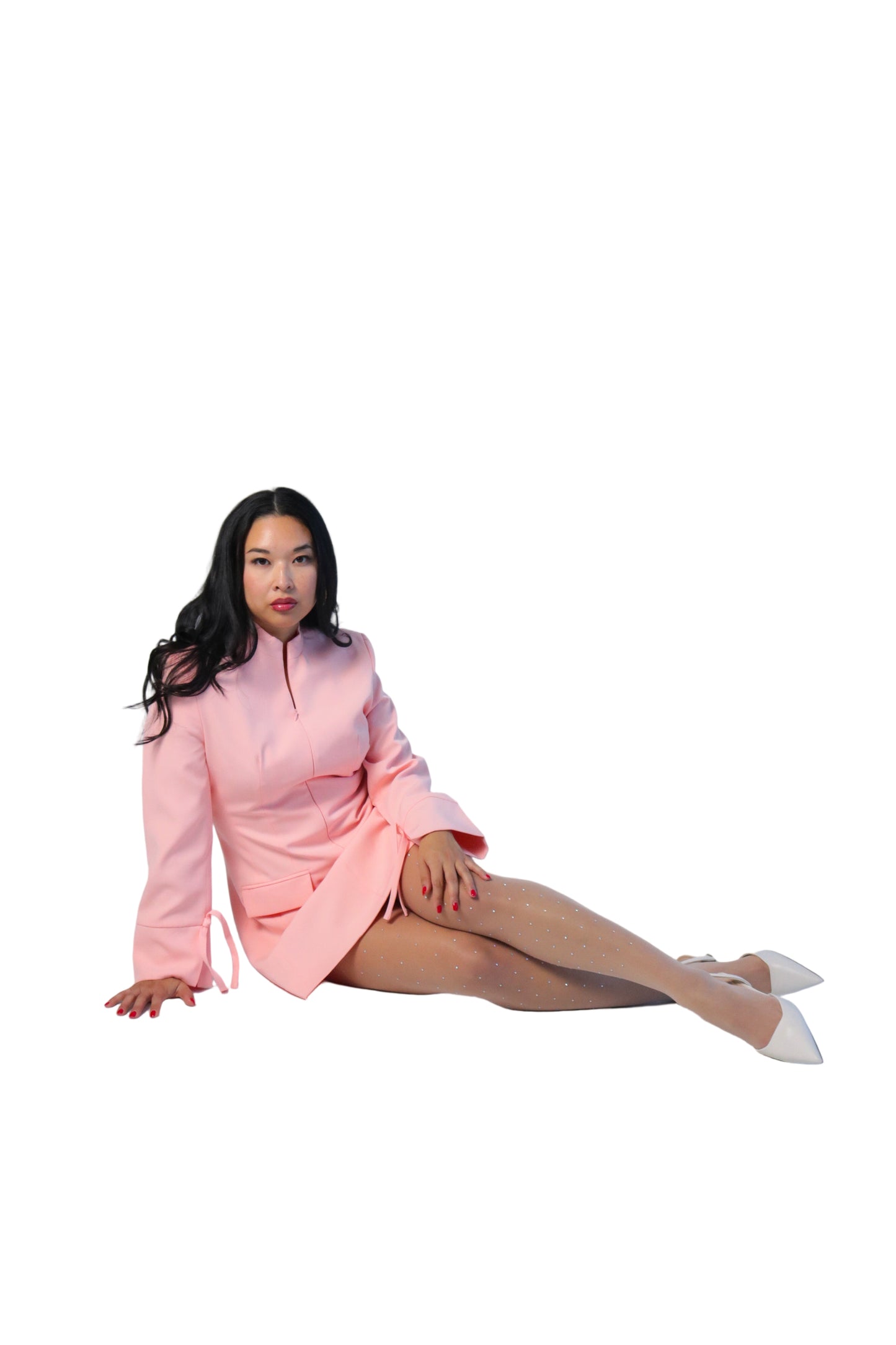 Zip Front Blazer Dress