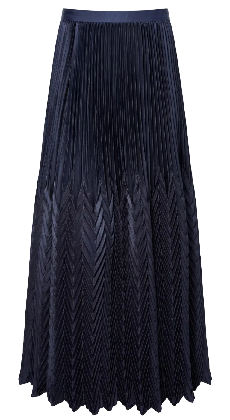 Pleated Maxi Skirt