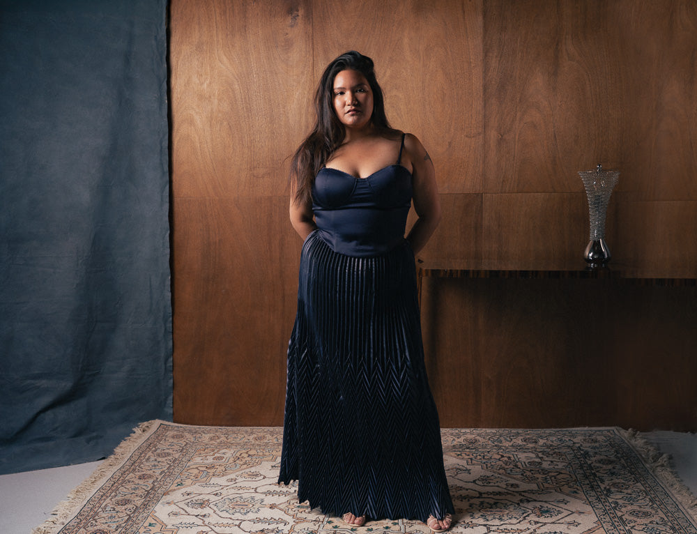 Pleated Maxi Skirt