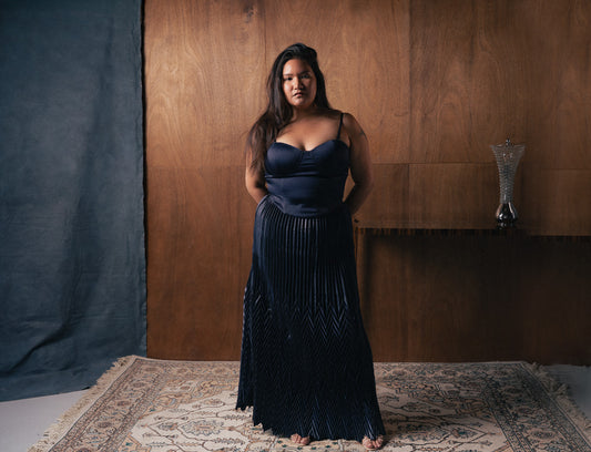 Pleated Maxi Skirt