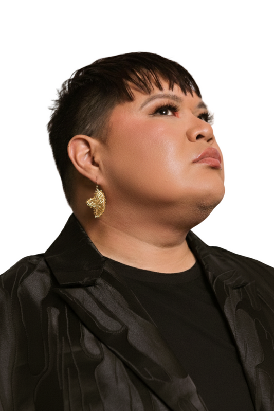 Beaded Petal Earrings