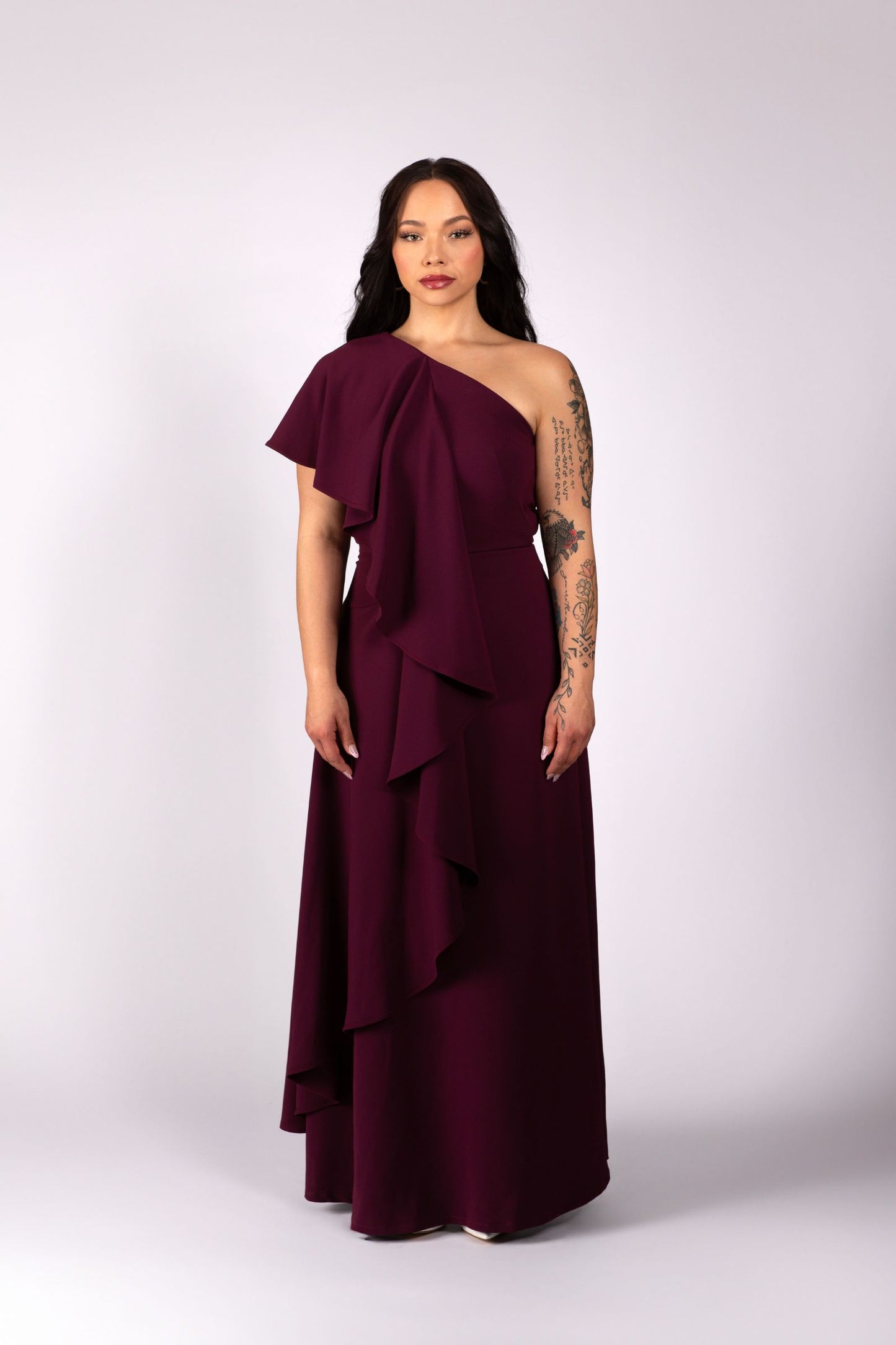 Asymmetric Drape Gown (Pre-Sale)