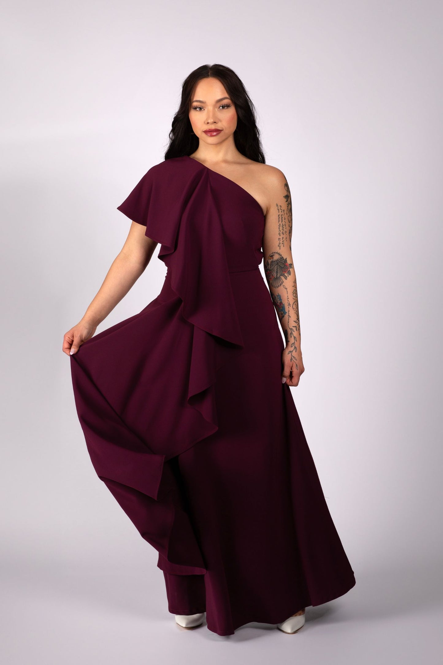 Asymmetric Drape Gown (Pre-Sale)