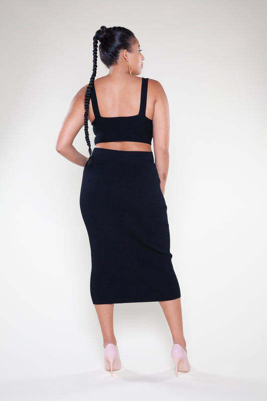 Fitted Knit Pencil Skirt